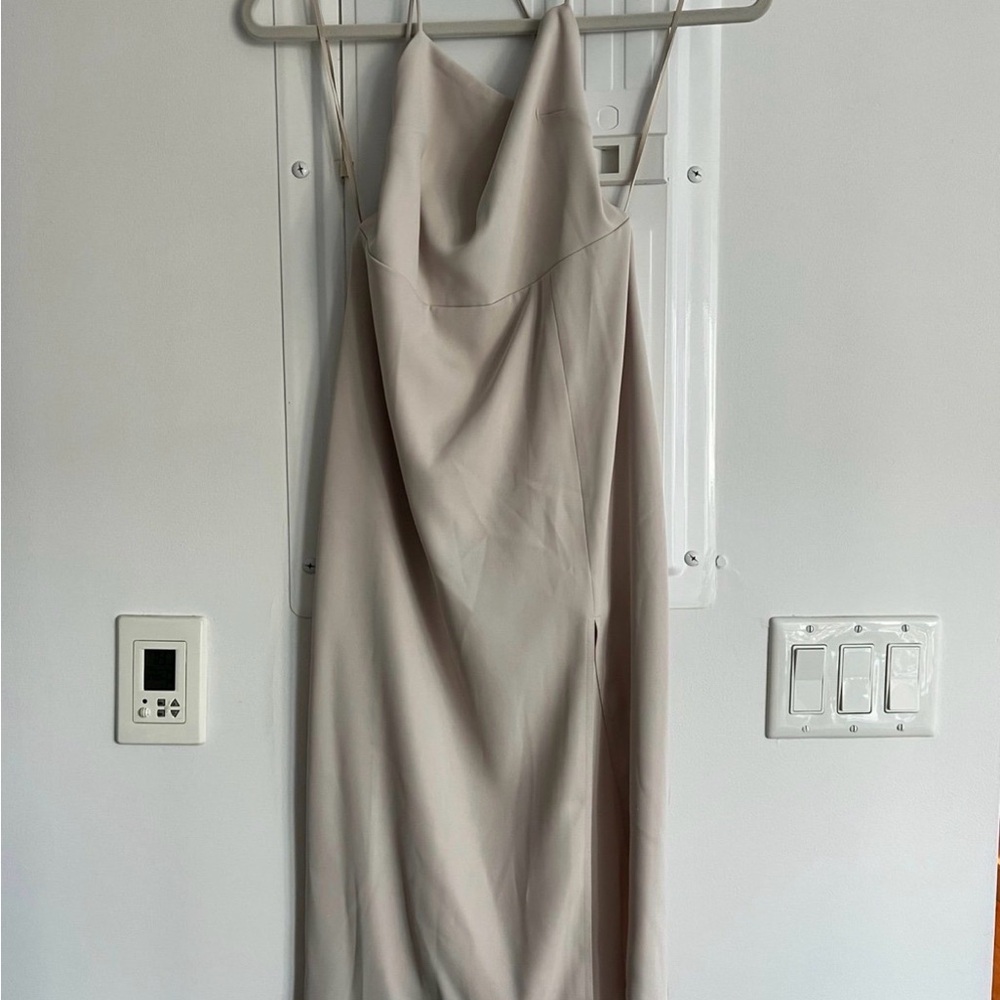 Babaton Backless Cream Dress